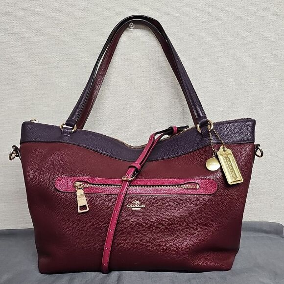 COACH TYLER PEBBLED LEATHER TOTE BAG BFPM-06-143 - Picture 1 of 11